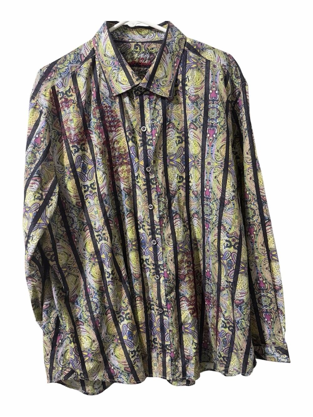Robert Graham Limited Edition Multicolor Paisley Skull Embroidered 3X